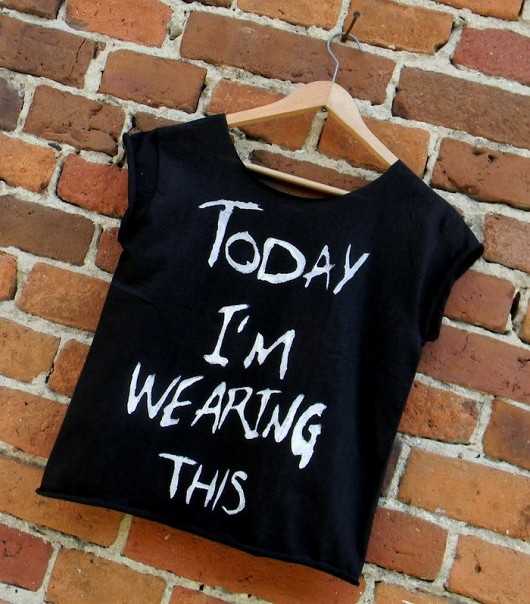 Today I'm wearing this - czarna koszulka [34 XS] Marvellousette