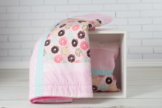 Lekki kocyk i podusia Bawełna Polarek SOWY LalaShop