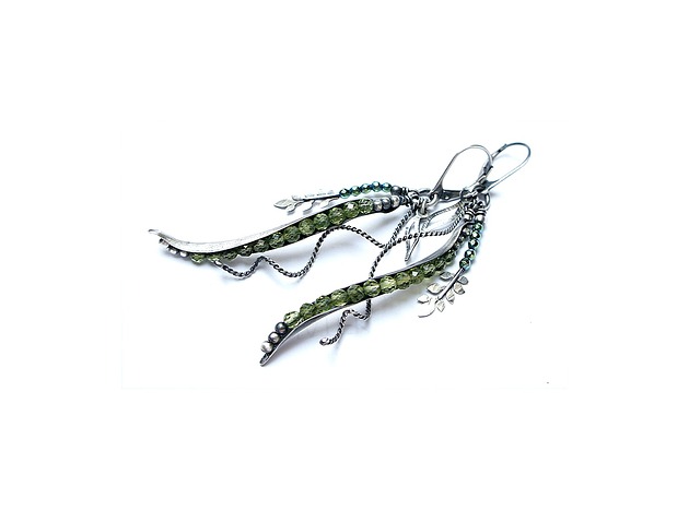 kolczyki srebrne Kolczyki srebrne- Zielony groszek vol. 6