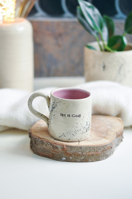 kubki Ceramiczny Kubek 250 ml "let it God"