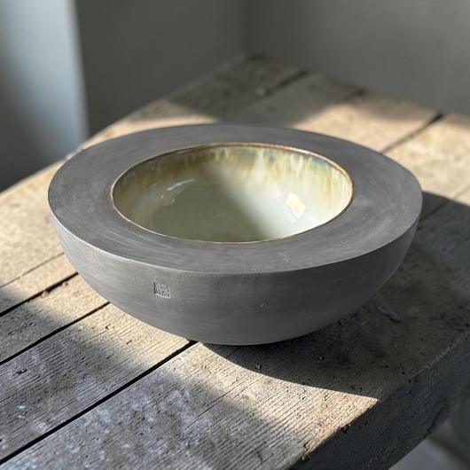 miski i misy Duża misa ceramiczna z podwójną ścianką