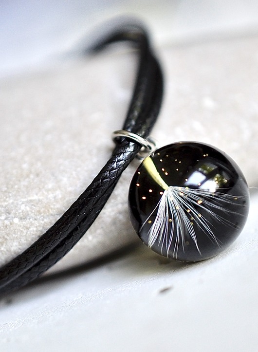 bransoletki ze szkła Bransoletka sznurkowa z dmuchawcem