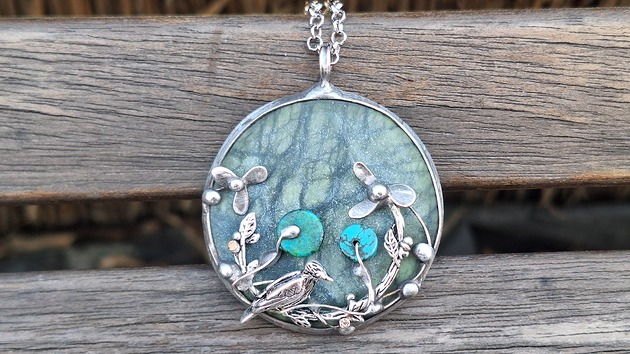 wisiory Ptak w ogródku - wisiorek