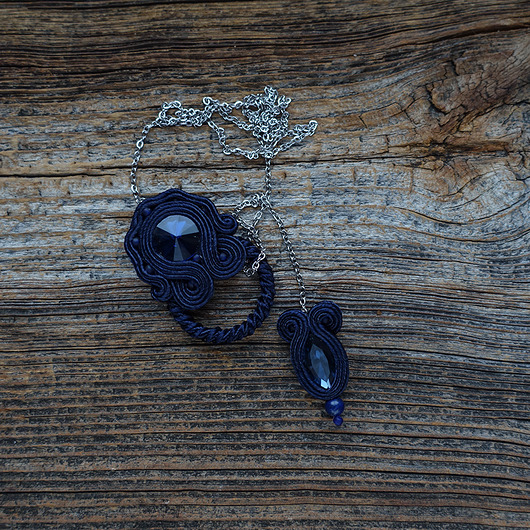 wisiory Sutaszowy minimal- wisior soutache