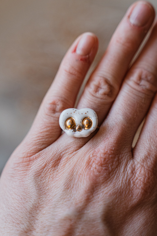 pierścionki - różne Pierścionek regulowany SKULL