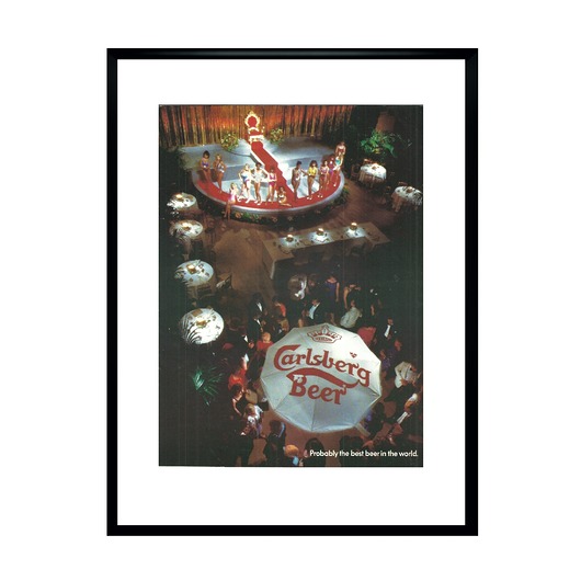 plakaty Plakat Oprawiona reklama piwa CARLSBERG