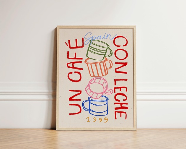 plakaty Plakat Un Cafe Con Leche