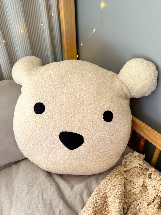 poduszki do pokoju dziecka Poduszka Miś duża ecru