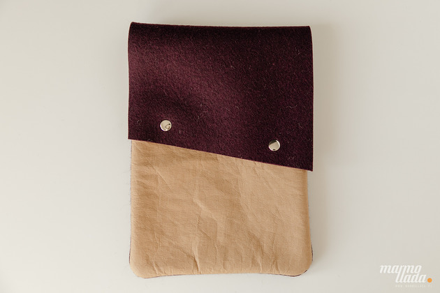 etui na laptopa Marmollada - etui filcowe MACBOOK 13" oberżyna + B