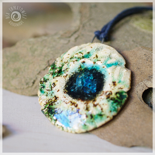 wisiory Wisior ceramiczny SEAGLASS, naszyjnik z duszą