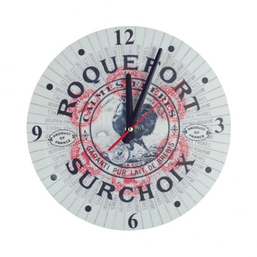 old CHeZZe piąTY duży 26 cm Clock Wood Studio