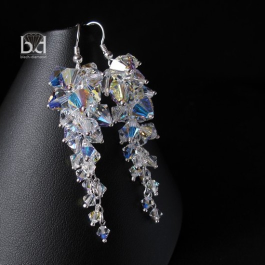  Gronka Diamenciki kryształ Swarovski AB Black Diamond