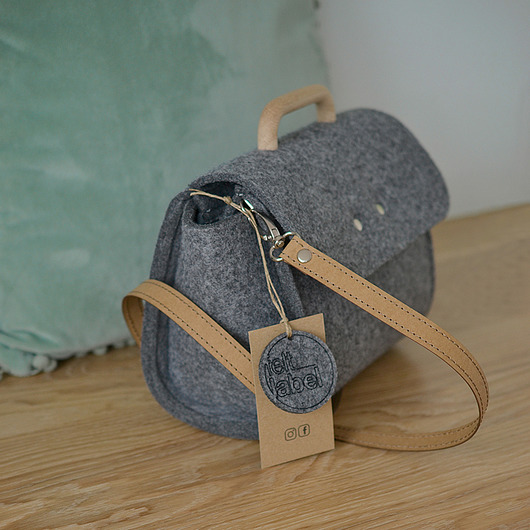 Mała szara filcowa torebka Felt&Wood II limitowa felt label