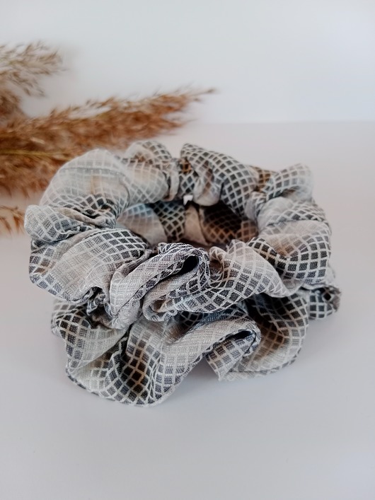 gumki do włosów Jedwabne scrunchie, gumka do włosów - zestaw 2 scrunchie