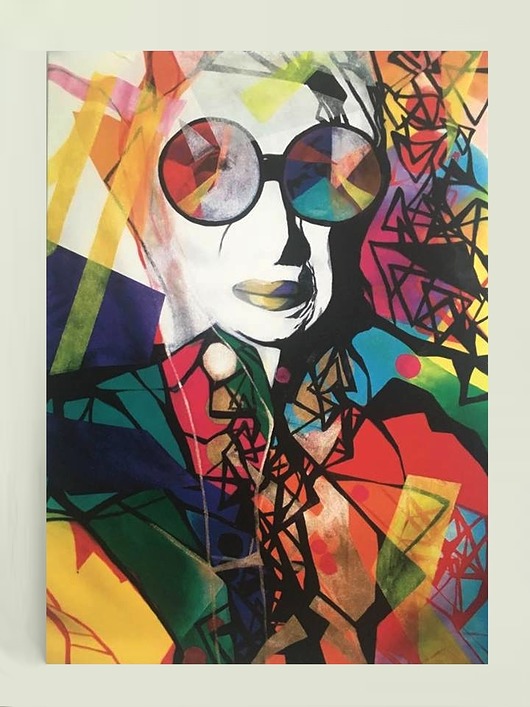 "IRIS" malarska grafika z kolekcji IMAGE 2018  Joanna Moskal