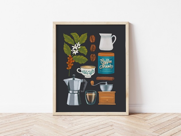 Plakat "Kawa" 30x40 cm Studio Stonka