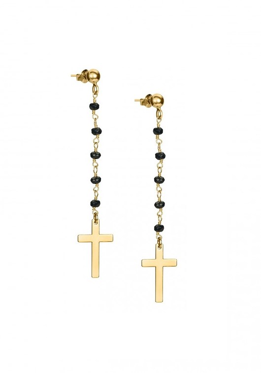 Kolczyki z krzyżykami na różańcu - srebro 925  Coccola JEWELLERY