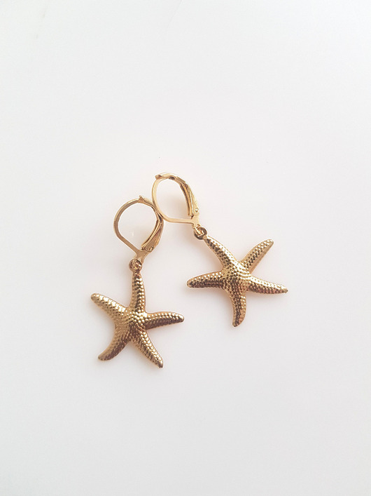 kolczyki pozłacane Kolczyki pozłacane Starfish