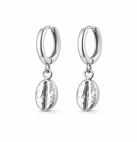 kolczyki srebrne Kolczyki COFFEE BEANS- srebro, złoto, różowe złoto