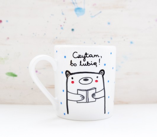Czytam, bo lubię - kubek porcelanowy  miamilu