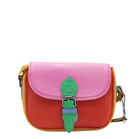 torby na ramię Listonoszka torebka damska skóra naturalna kolorowa oryginalna OLIVKA
