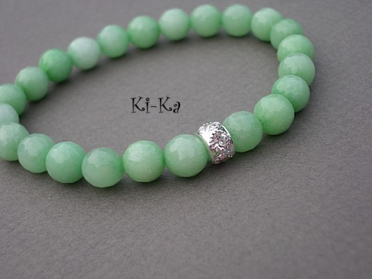 Green and violet 2  - bransoletka KiKa pracownia