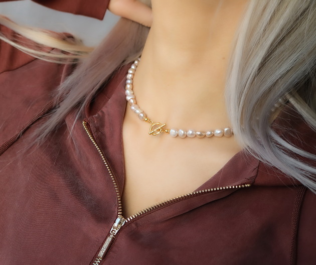 Choker z naturalnych pereł srebro Coccola JEWELLERY
