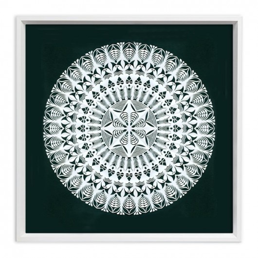  MANDALA Art Papercut (handmade artwork)_b&w na ludowo