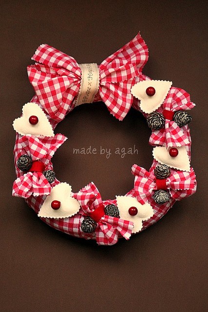 Wianek {Gingham Christmas} made by agah