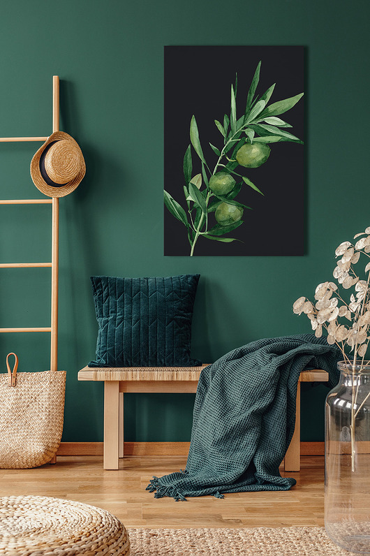 obrazy Obraz na płótnie GAŁĄZKA OLIWNA 70x100cm