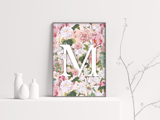 obrazy i plakaty do pokoju dziecięcego Plakat Z Literą 30x40 cm Personalizowany