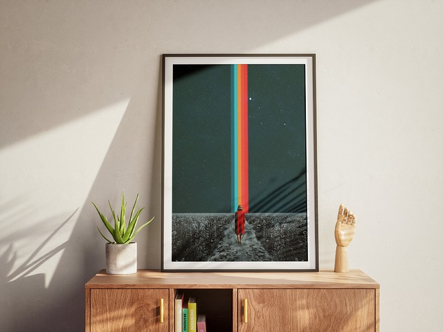 plakaty Plakat motywacyjny - Idź swoją drogą - Kolaż minimalistyczny