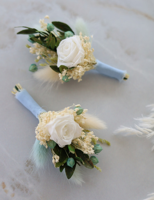 dodatki ślubne Butonierka ślubna dla Pana Młodego z wieczną różą