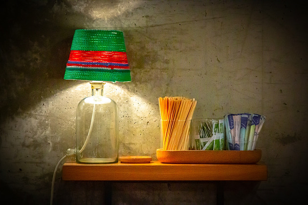 lampy stołowe Lampka nocna nabita w butelkę
