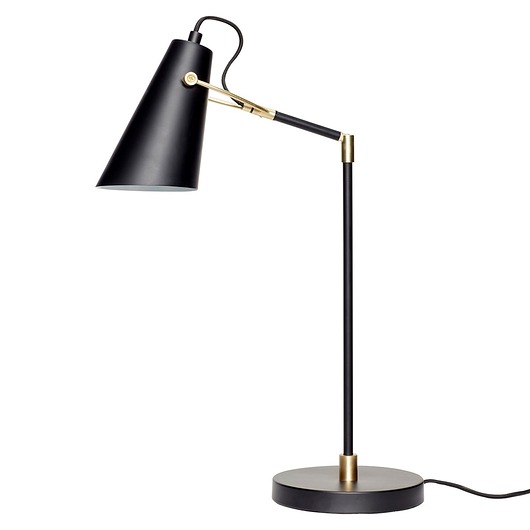 Lampa stołowa Basics czarna miedziana metal 54cm Home Design
