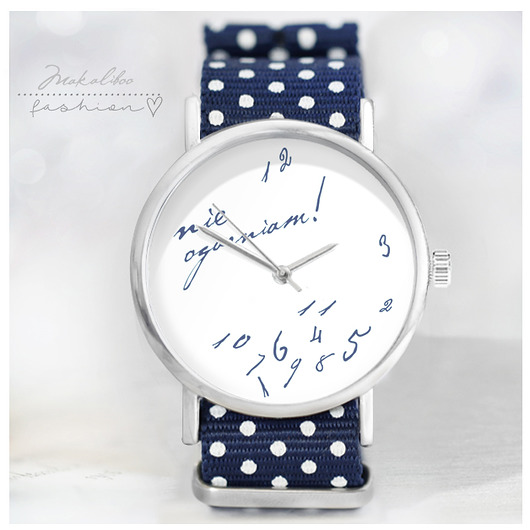 Nie ogarniam - zegarek z paskiem dots + box Makaliboo