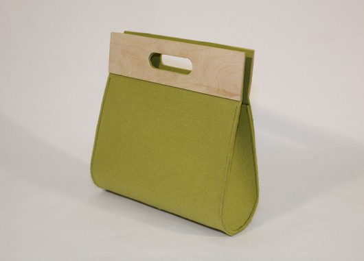 Big felt bag green moo studio