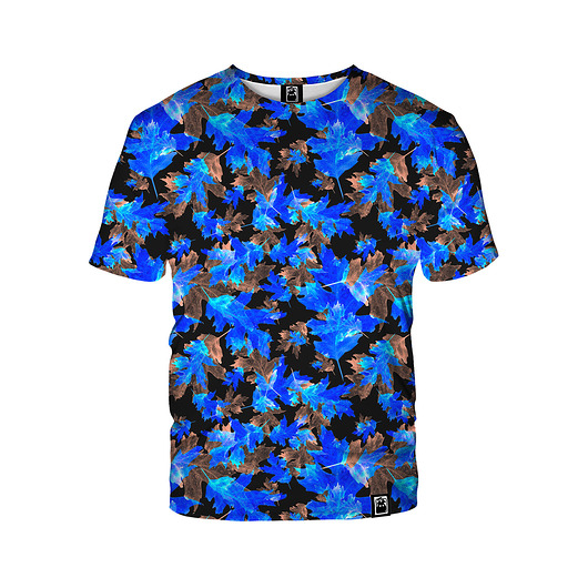 t-shirty męskie Męski T-shirt DR.CROW Blue Leaves