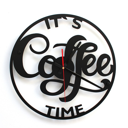 TIK TAK: Piękny i ciekawy zegar COFFE decolicious