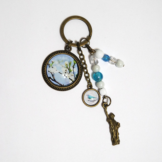 breloki Breloczek - Kwiaty, ptaszek, statua wolności