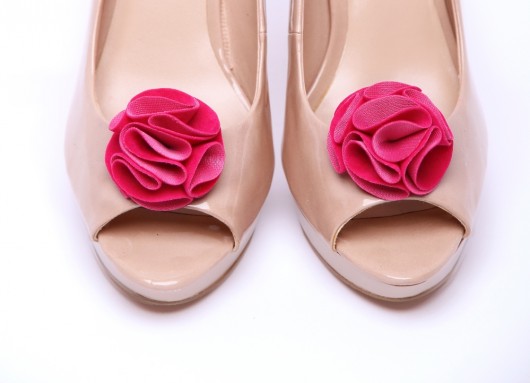 Velvet Flower - Pink - klipsy do butów HowDoILook