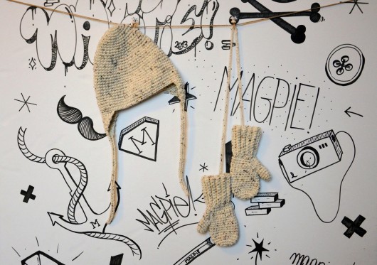 Komplet de la Cream magpie
