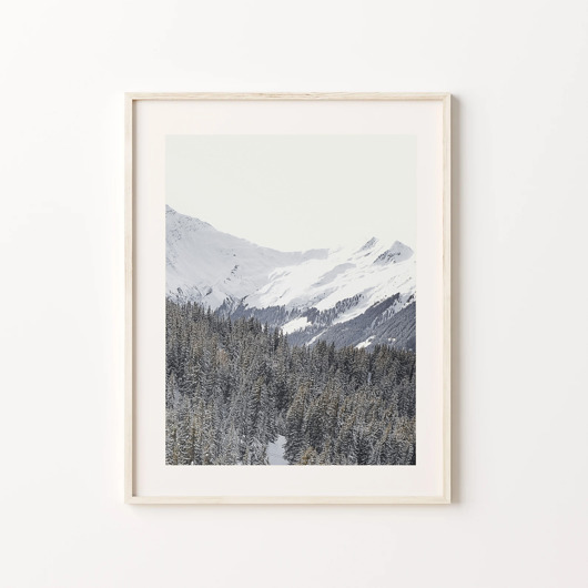 fotografia PLAKAT  zimowy śnieg góry