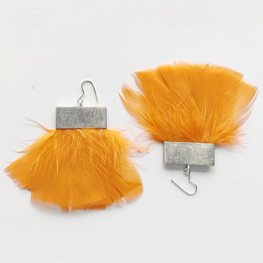 kolczyki z piórami PIÓRKO kolczyki