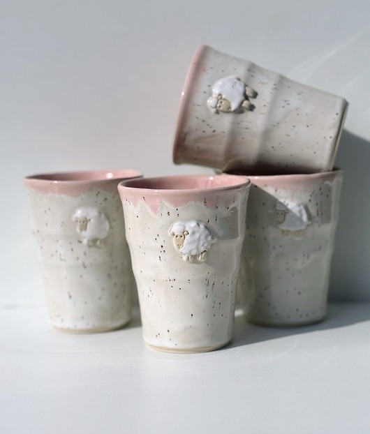 kubki Kubek ceramiczny wysoki owieczka