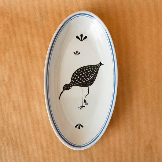 patery i talerze Półmisek z czaplą
