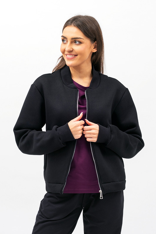 kurtki damskie Kurtka dresowa ,,HANA" czarny