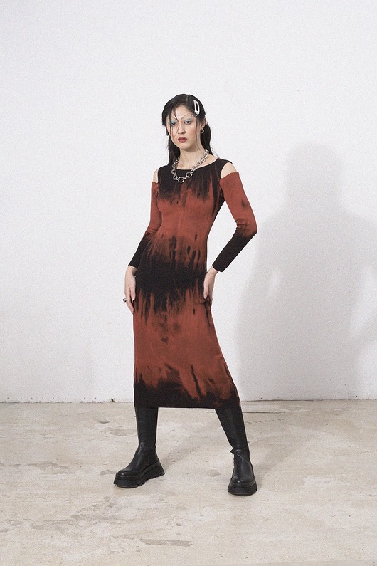 sukienki midi damskie Sukienka tie dye NEO-NOIR