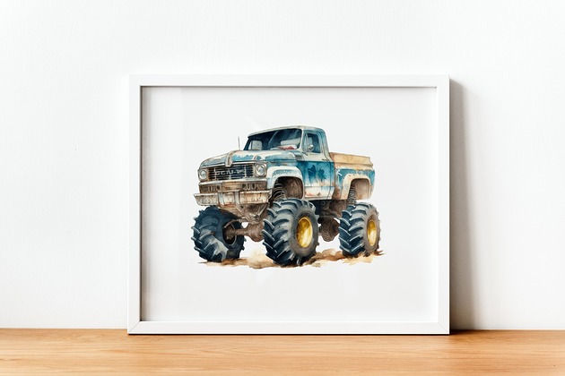 obrazy i plakaty do pokoju dziecięcego Plakat Monster Truck P191