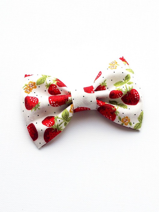 Spinka do włosów kokarda STRAWBERRY Momilio